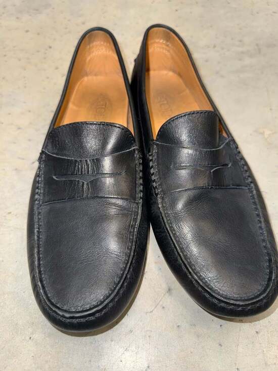 Tod\'s Gommino Black Leather Penny Driving Loafers main image 6